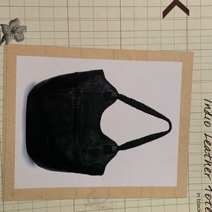 Black Indo leather tote